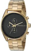 Bulova Herreur 44A113 Caravelle Sort/Gul guldtonet stål Ø44 mm