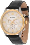 Bulova Herreur 98A218 Classic Hvid/Læder Ø42.5 mm