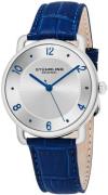 Stührling Original 844.01 Symphony Sølvfarvet/Læder Ø39 mm