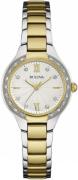 Bulova Dameur 98R221 Sølvfarvet/Gul guldtonet stål Ø28 mm