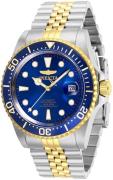 Invicta Herreur 30093 Pro Diver Blå/Gul guldtonet stål Ø42 mm