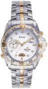 Bulova Herreur 98A48 Millennia Hvid/Gul guldtonet stål Ø43 mm