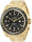 Invicta Herreur 30524 Sort/Gul guldtonet stål Ø52 mm