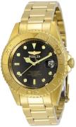 Invicta Herreur 29939 Sort/Gul guldtonet stål Ø37.5 mm