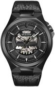 Bulova Herreur 98A238 Sort/Læder Ø46 mm