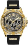Guess Herreur W1132G1 Sort/Gul guldtonet stål Ø48 mm