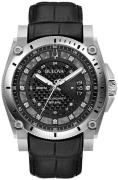 Bulova Herreur 96D147 Precisionist Sort/Læder Ø46.5 mm