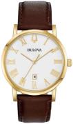 Bulova Herreur 97B183 Classic Hvid/Læder Ø40 mm