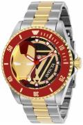 Invicta Herreur 29679 Marvel Flerfarvet/Gul guldtonet stål Ø44 mm