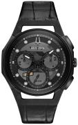 Bulova Herreur 98D152 Curv Grå/Læder Ø44 mm