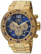 Invicta Herreur 25077 Pro Diver Blå/Gul guldtonet stål Ø52 mm