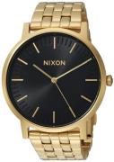 Nixon Herreur A10572042-00 Sort/Gul guldtonet stål Ø40 mm
