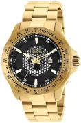 Invicta Herreur 25337 Speedway Sort/Gul guldtonet stål Ø48 mm