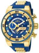 Invicta Herreur 24224 S1 Blå/Gul guldtonet stål Ø51 mm