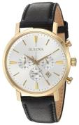 Bulova Herreur 97B155 Hvid/Læder Ø41 mm