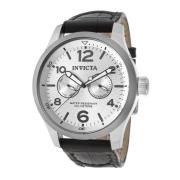 Invicta Herreur 13009 I-Force Sølvfarvet/Læder Ø48 mm