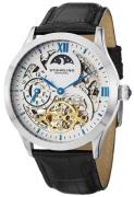 Stührling Original Herreur 571.33152 Sølvfarvet/Læder Ø44 mm