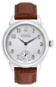 Bulova Herreur 63A115 Accutron Sølvfarvet/Læder Ø42 mm