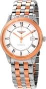 Longines Herreur L4.974.3.91.7 Flagship Hvid/Rosaguldtonet stål