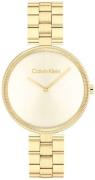 Calvin Klein Dameur 25100014 Gleam Champagne/Gul guldtonet stål Ø32