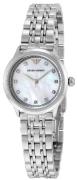 Emporio Armani Dameur AR1803 Dress Hvid/Stål Ø26 mm
