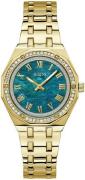 Guess Dameur GW0770L2 Desire Grøn/Gul guldtonet stål Ø36 mm