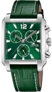 Lotus Herreur 18851/3 Classic Grøn/Læder Ø38 mm