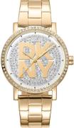 DKNY Dameur DK1L035M0215 Soho Logo Sølvfarvet/Guldtonet stål Ø36 mm
