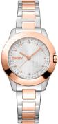 DKNY Dameur DK1L021M0095 Park Ave Logo Sølvfarvet/Rosaguldtonet