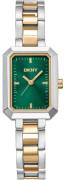 DKNY Dameur DK1L009M0025 Uptown Midi Grøn/Guldtonet stål 35x22 mm