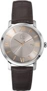 Guess Herreur X60016G1S Sølvfarvet/Læder Ø40 mm