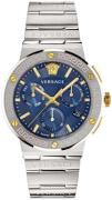 Versace Herreur VEZ900221 Greca Blå/Stål Ø43 mm