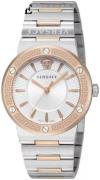 Versace Dameur VEVH01020 Greca Sølvfarvet/Rosaguldtonet stål Ø38 mm