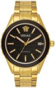 Versace Herreur VEQCA0624 Hellenyium Sort/Gul guldtonet stål Ø42 mm