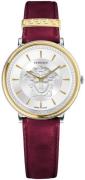 Versace Dameur VE8101819 V Circle Sølvfarvet/Læder Ø38 mm