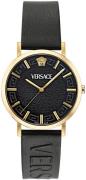 Versace Herreur VE8Q00224 Greca Sort/Læder Ø40 mm