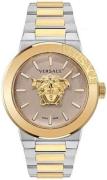 Versace Herreur VE7E00423 Medusa Beige/Gul guldtonet stål Ø43 mm