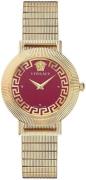 Versace Dameur VE3D00622 Greca Rød/Gul guldtonet stål Ø44 mm
