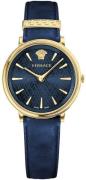 Versace Dameur VE8100419 V Circle Blå/Læder Ø38 mm