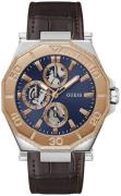 Guess Herreur GW0704G2 Multifunction Blå/Læder Ø46.2 mm