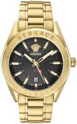 Versace Herreur VEAFA0724 V Code Sort/Gul guldtonet stål Ø42 mm
