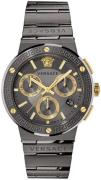 Versace Herreur VEZ900521 Greca Grå/Stål Ø44 mm