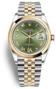 Rolex Herreur 126203-0025 Grøn/Stål Ø36 mm