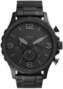 Fossil Herreur JR1401 Nate Sort/Stål Ø50 mm