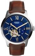 Fossil Herreur ME3110 Mechanical Blå/Læder Ø44 mm