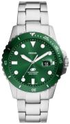 Fossil Herreur FS6033 Blue Grøn/Stål Ø42 mm