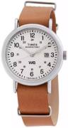 Timex Herreur TW2W86900 Weekender Hvid/Læder Ø40 mm
