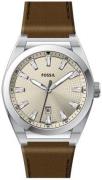 Fossil Herreur FS6071 Everett Beige/Læder Ø42 mm