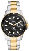 Fossil Herreur FS6031 Blue Sort/Stål Ø42 mm