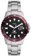 Fossil Herreur FS6013 Blue Sort/Stål Ø42 mm